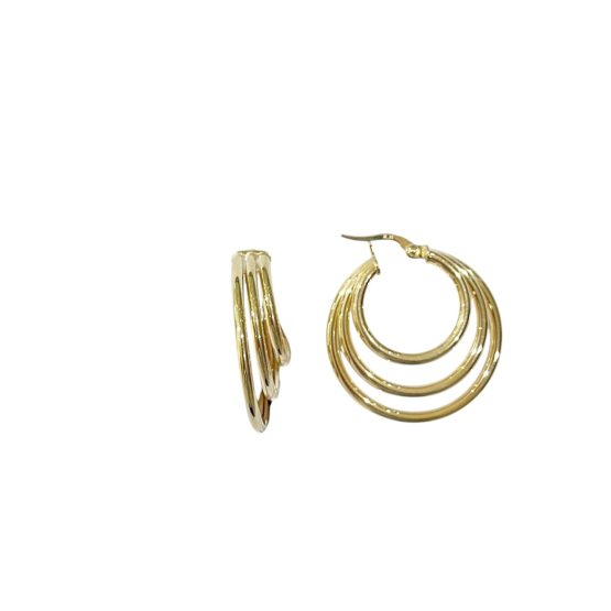 Creolen in Stuffen 585 Gold