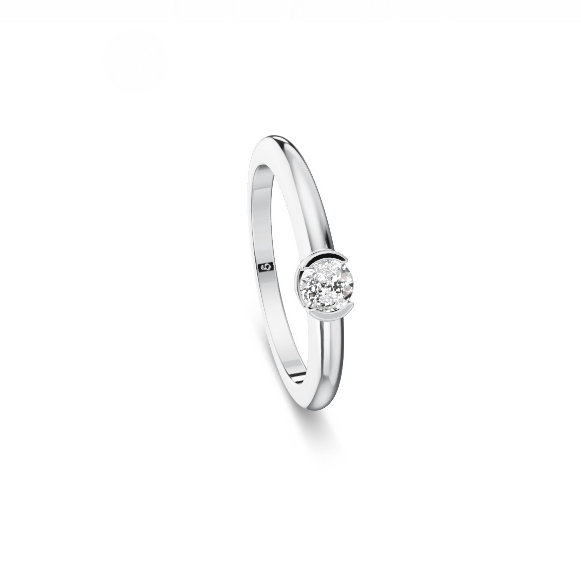Verlobungsring 585er Weissgold E07_1