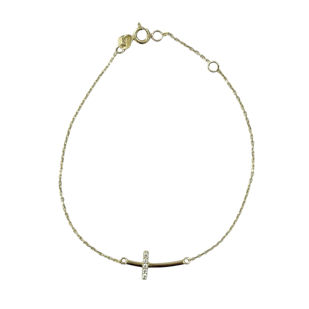Zartes Armband Kreuz 585 Gold_1
