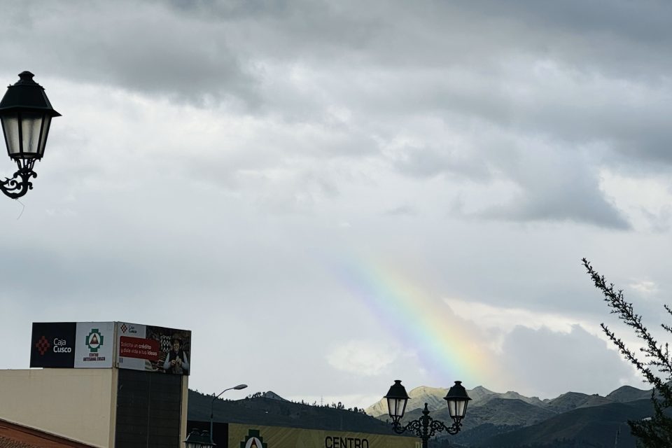 A rainbow over Cusco