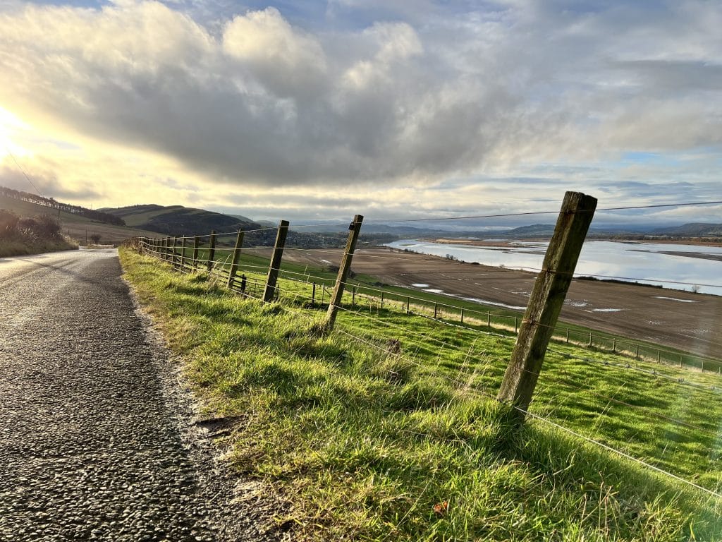 Scottish country road in the Kingdom Of Fife