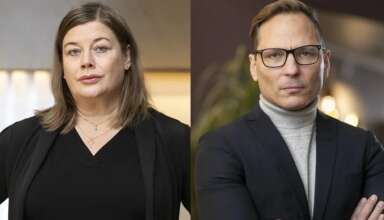 Malin Ragnegard, förbundsordförande, och Johan Ingelskog, avtalssekreterare, Kommunal.