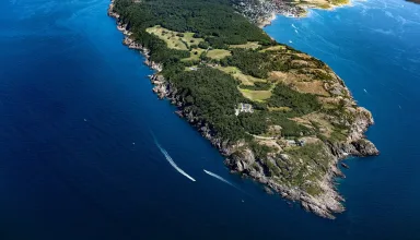 Kullaberg med Mölle Golfklubb.