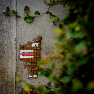 Mozaiek Invader Dendermonde Knaptand