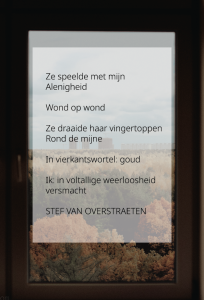 stef van overstraeten raamgedicht poster