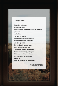 Annelies Verbeke gedicht raamposter boekenleeuw