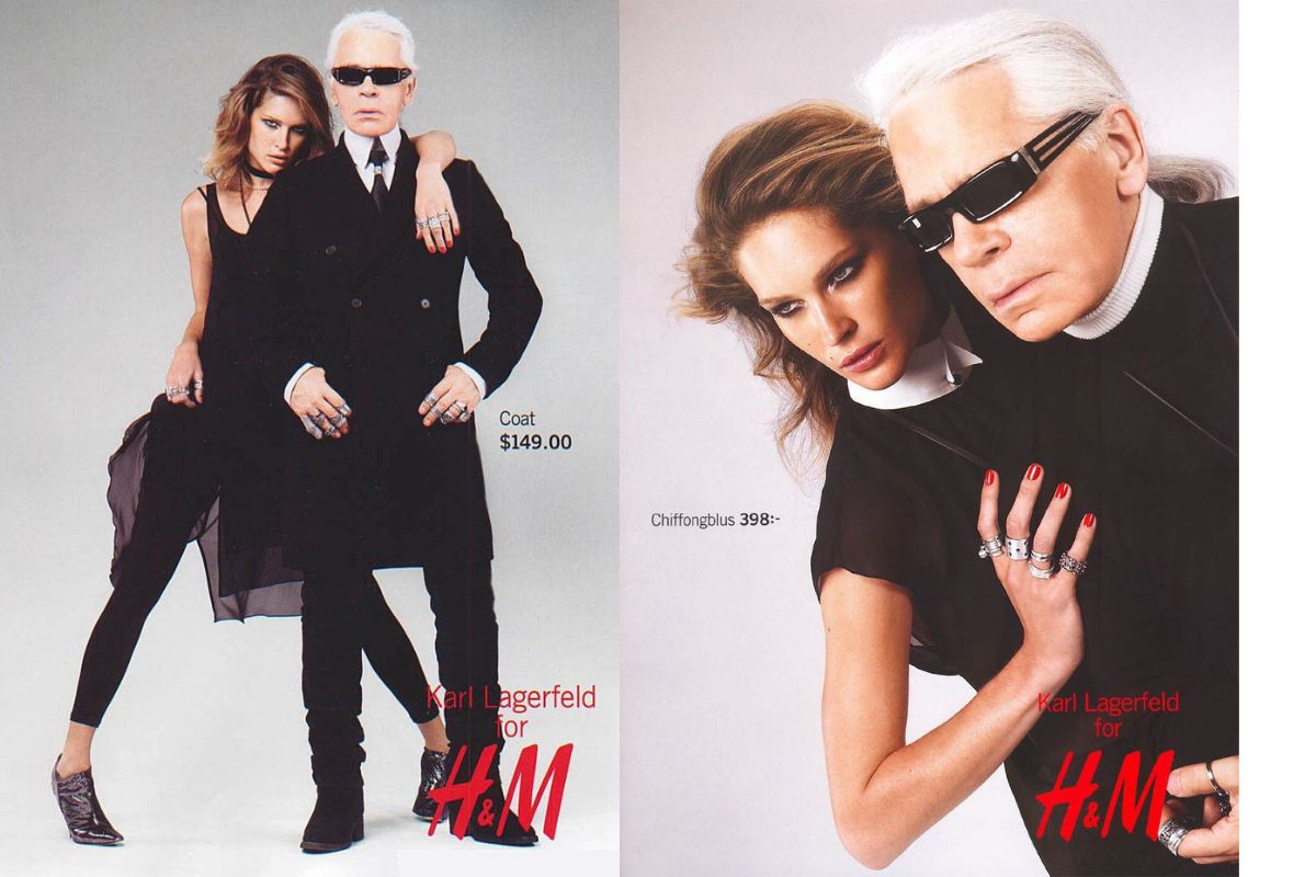 Karl Lagerfeld and H&M photoshoot