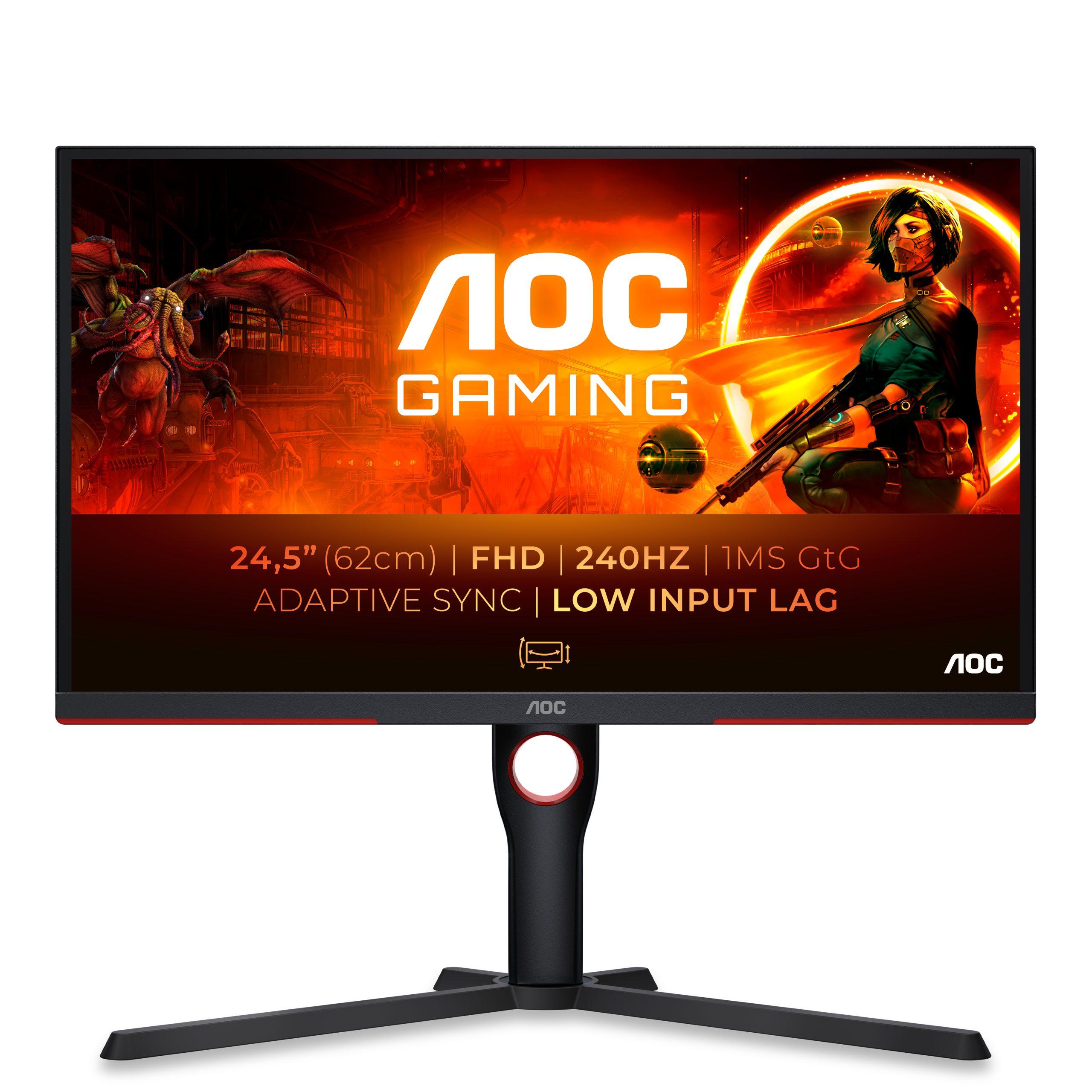 AOC Gaming 25G3ZM/BK 25 1920 x 1080 HDMI DisplayPort 240Hz Pivot Skærm - Gorilla Gaming