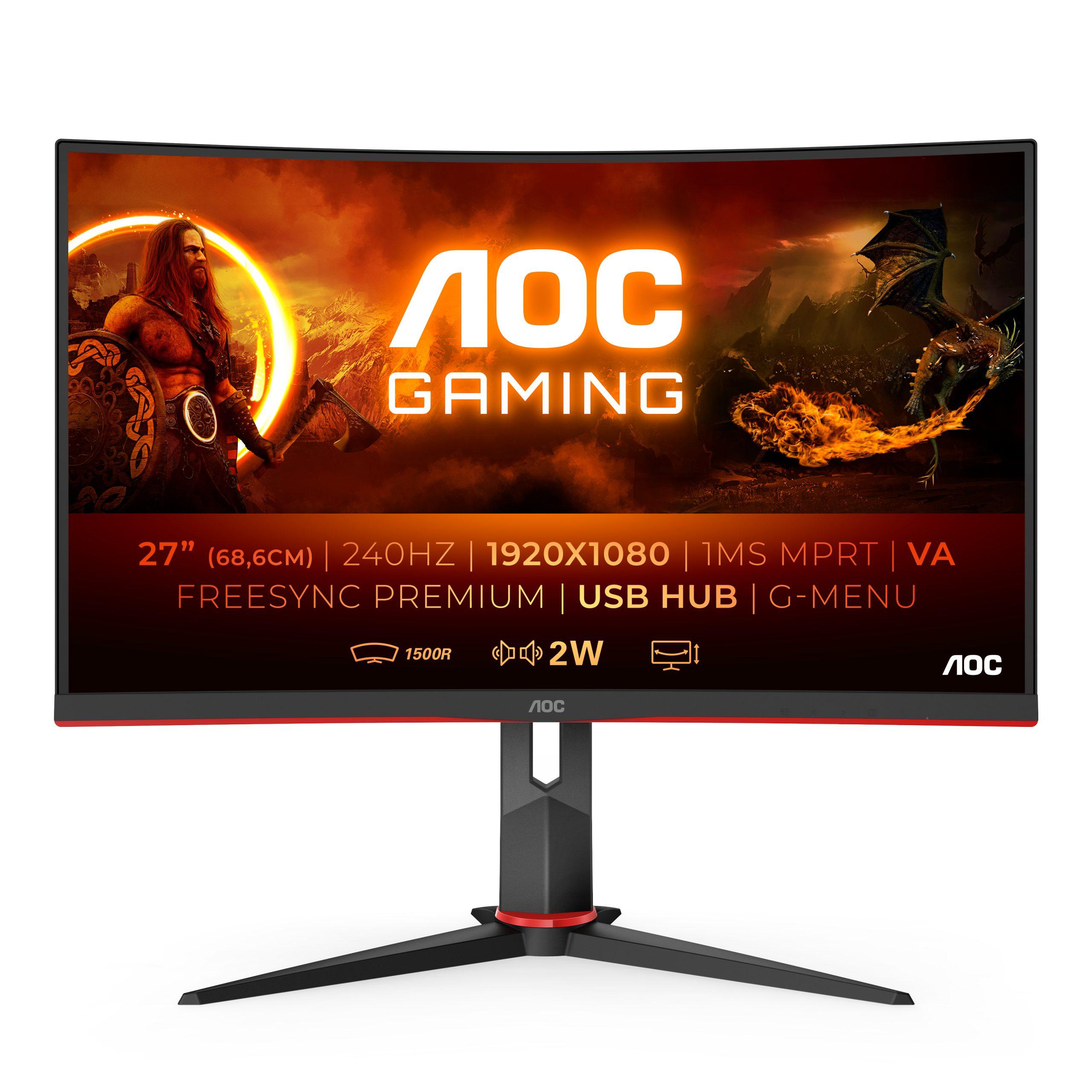 AOC Gaming C27G2ZU/BK 27 1920 x 1080 HDMI DisplayPort 240Hz - Gorilla Gaming