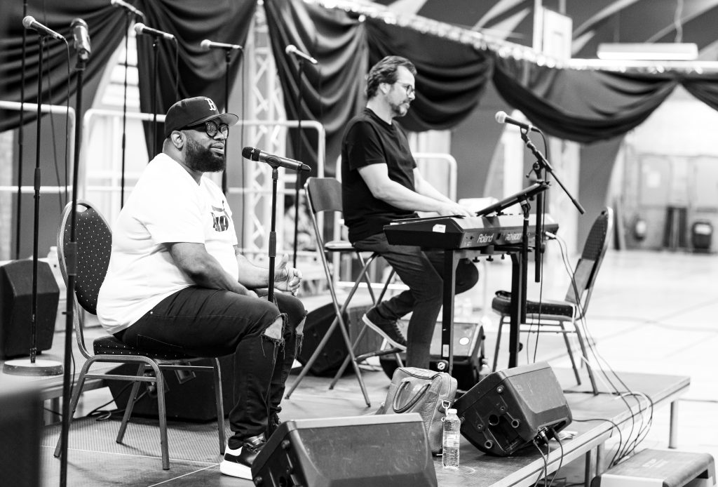 Hezekiah Walker and Hans Christian Jochimsen at a gospel workshop
