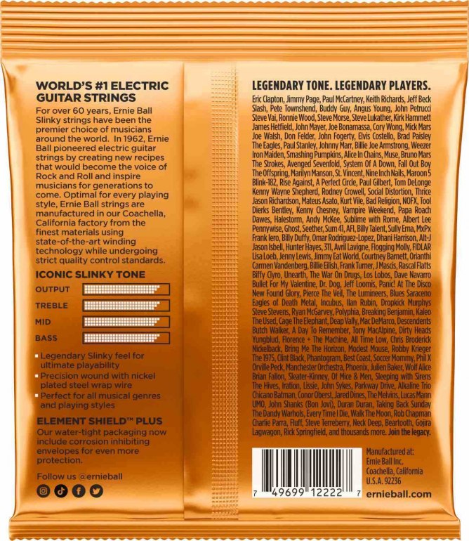Ernie Ball – 2222 Hybrid Slinky .009 – .046 - Bilde 2