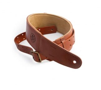 YAMAHA RightOn Backbeat Leather Guitar & Bass Strap Colour: Woody