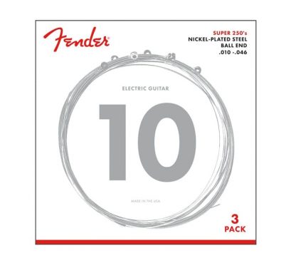 FENDER Super 250R NPS Ball End Strings (.010-.046 Gauges) 3-Pack