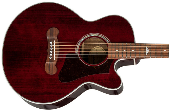 EPIPHONE EJ-200SCE Coupe WR Wine Red - GP Musikk