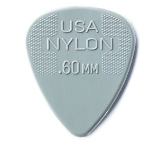 Plekter, Nylon Standard Pick .60mm. 6.stk