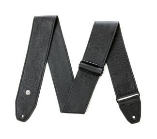 DUNLOP BMF15BK 2.5 TRI-GLIDE LEATHER BLACK STRAP