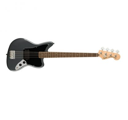 SQUIER Affinity Series™ Jaguar® Bass H, Laurel Fingerboard, Black Pickguard, Charcoal Frost Metallic