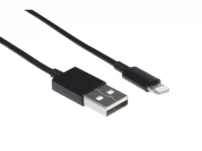 IIGLO USB A 2.0 male to Lightning male sort 2m - Bilde 2