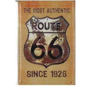 Mancave plates "Route 66"