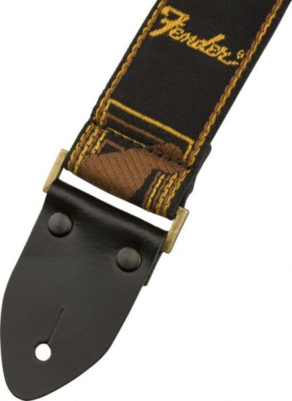 FENDER Legacy Vintage Monogram Strap, Black/Yellow & Brown, 2" - Bilde 2