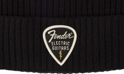 Fender® Pick Patch Ribbed Beanie, Black Lue - Bilde 3