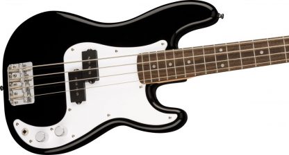 SQUIER Mini Precision Bass®, Laurel Fingerboard, White Pickguard, Black - Bilde 3