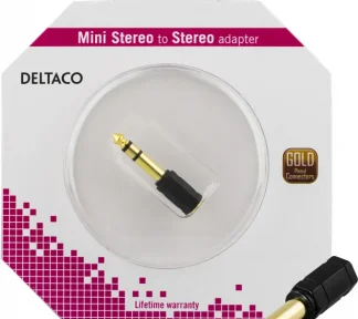 DELTACO adapter 6.3mm ma - 3.5mm stereo fe