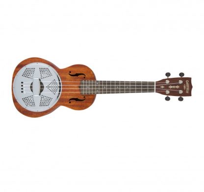 GRETCH G9112 Resonator-Ukulele with Gig Bag, Ovangkol Fingerboard, Biscuit Cone, Honey Mahogany Stain