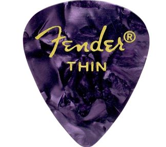 FENDER Premium Celluloid 351 Shape Picks, Thin, Purple Moto