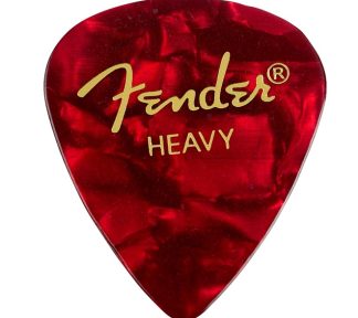 FENDER Premium Celluloid 351 Shape Picks, Heavy, Red Moto