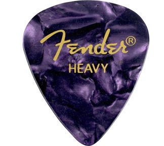FENDER Premium Celluloid 351 Shape Picks, Heavy, Purple Moto