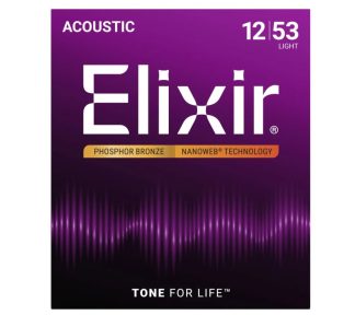 Elixir Nanoweb Phosphor Bronze Strings, 12-53 16052