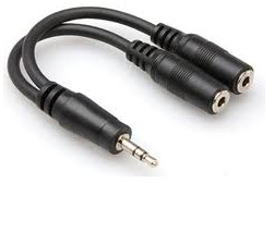 Hosa - YMM232, Y kabel 3.5mm tros to Dual 3.5 mm TRSF.