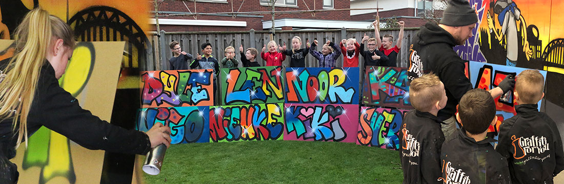 GRAFFITI FOR YOU workshops kinderfeestje