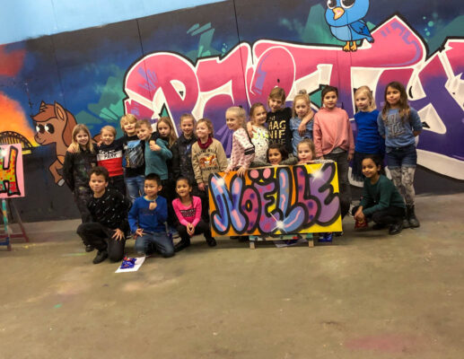 Graffiti for you kinderfeestje workshop