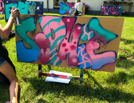 Graffiti for you kinderfeestje workshop