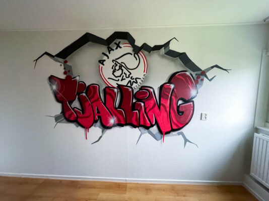 Slaapkamer Graffiti for You Tjalling ajax