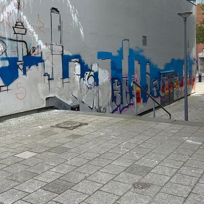 Rotterdam Skyline straat art Graffiti for You