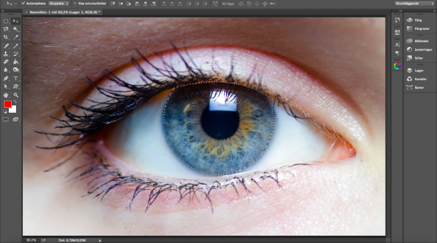 Photoshopkurs – Byta ögonfärg på fem enkla steg