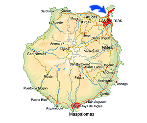 Las Canteras map