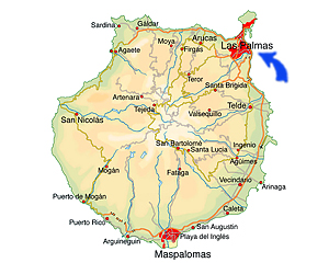 Las Palmas kaart