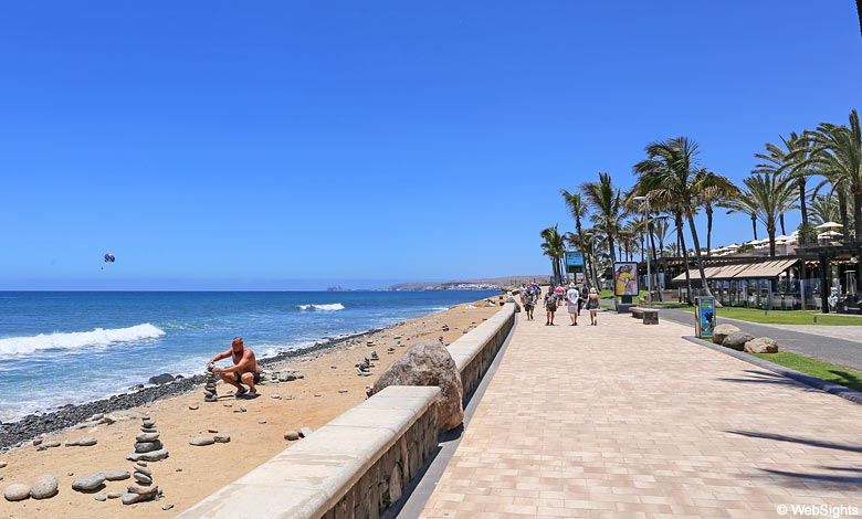 Paseo de las Meloneras, die Strandpromenade im Luxusresort Meloneras
