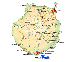 Playa del Ingles map