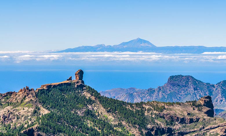Der berühmte Felsen Roque Nublo auf Gran Canaria