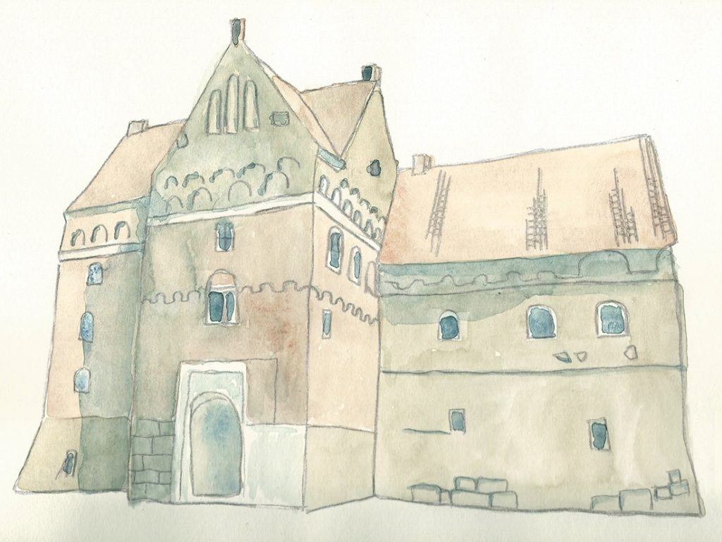 akvarell av Borgeby slott