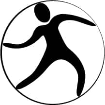 Logo. bild av en människa i en cirkel
