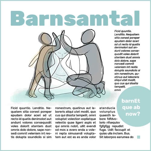 Grafisk design, text och bild presenterat i en layout