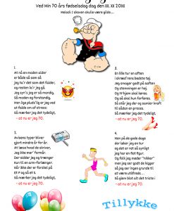 Nu er jeg 70 år ( mand )
