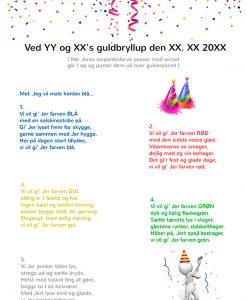 Serpentiner til parret - guldbryllup