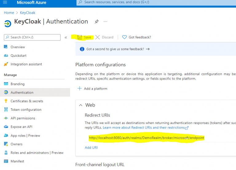 Microsoft Azure Active Directory as KeyCloak Identity Provider greB
